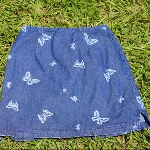 Beautiful denim butterfly skirt